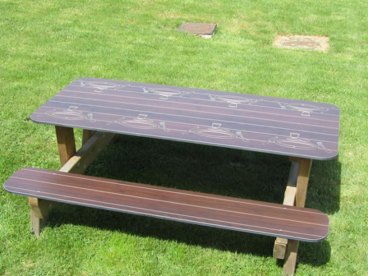 Table pique-nique Coloris Walnut